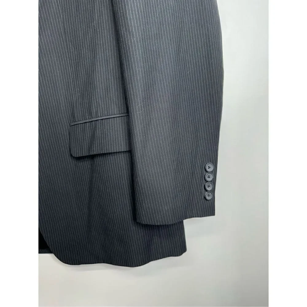 Geoffrey Beene Blazer Jacket‎ Mens Gray Striped Size 38R